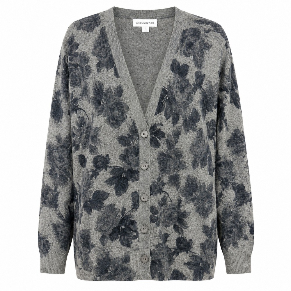 Dark Romantic Cottagecore Wool Blend Floral Cardigan Womens Small Coquette